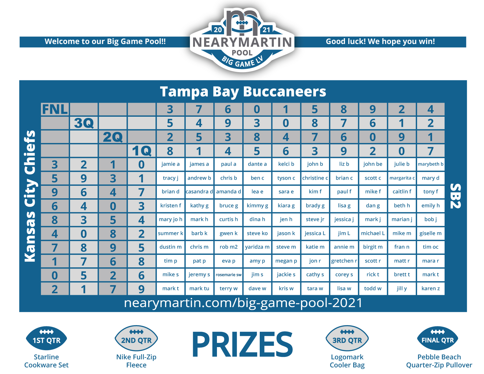 Pool Bracket Page | Neary Martin